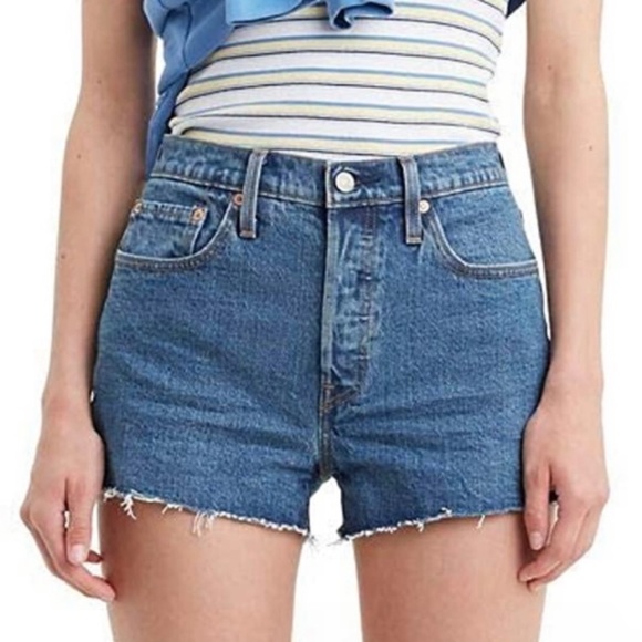 Levi's Pants - LEVI’S 501 Button Fly High Rise Denim Cut Off Shorts